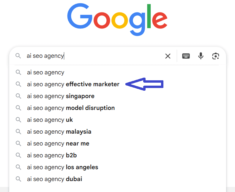 Google Autosuggest Case Study - Effective Marketer